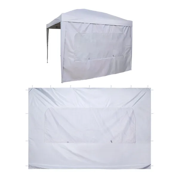 Canopy Sidewalls, Fit for 10 x 10 ft Pop Up Canopy Tent, Tent Side Walls with Waterproof and Sunlight Protection Layer for Outdoor Event Tents, Vendor Booths, Camping (1 Sidewall Only, White) - Image 2