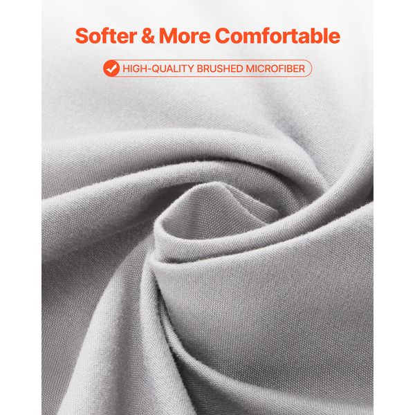 Fitted Sheet, 1 Set of 2 Pieces, Twin Size Elastic Fitted Sheet with High-Quality Microfiber, Wear-Resistant & Breathable Twin Fitted Sheet with Single-Sided Brushing, Fit for 15 in Mattress - Image 4