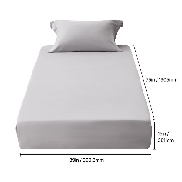 Fitted Sheet, 1 Set of 2 Pieces, Twin Size Elastic Fitted Sheet with High-Quality Microfiber, Wear-Resistant & Breathable Twin Fitted Sheet with Single-Sided Brushing, Fit for 15 in Mattress - Image 9