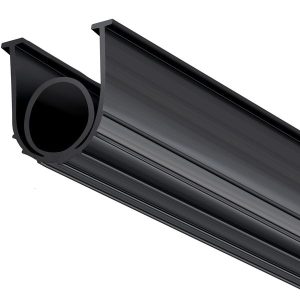 Garage Door Seals Bottom Rubber, U Shape +O Ring Garage Door Weather Stripping, Universal Weatherproof Threshold Buffering Sealing Rubber , 5/16 inch T-ends and 3 3/4 inch Width (20 Ft, Black)