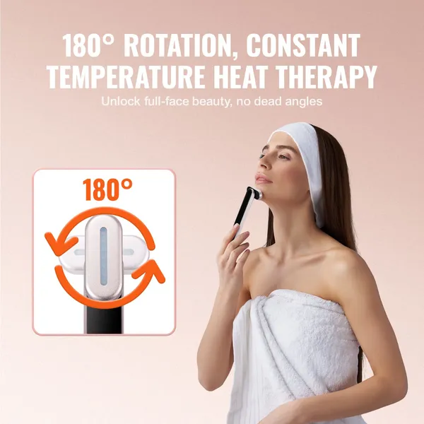 Red Light Therapy Wand for Face and Neck, 3-in-1 LED Facial Wand Red Light Therapy Device with Heating Therapy| Vibrating Facial Massage, Portable LED Beauty Wand - Image 5