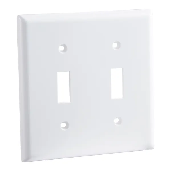 Toggle Light Switch Wall Plates, 2-Gang Switch Electrical Outlet Covers, Standard Size 4.61in L x 4.53in H Unbreakable Polycarbonate Thermoplastic Faceplate (5 Pack, White) - Image 12