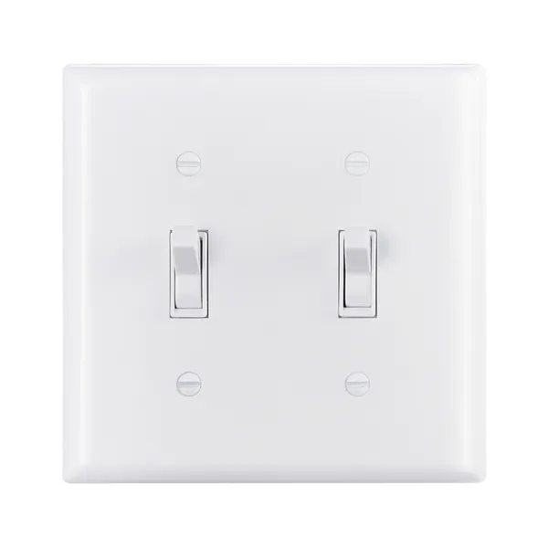 Toggle Light Switch Wall Plates, 2-Gang Switch Electrical Outlet Covers, Standard Size 4.61in L x 4.53in H Unbreakable Polycarbonate Thermoplastic Faceplate (5 Pack, White) - Image 10