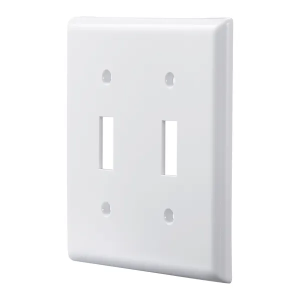 Toggle Light Switch Wall Plates, 2-Gang Switch Electrical Outlet Covers, Standard Size 4.61in L x 4.53in H Unbreakable Polycarbonate Thermoplastic Faceplate (5 Pack, White) - Image 11